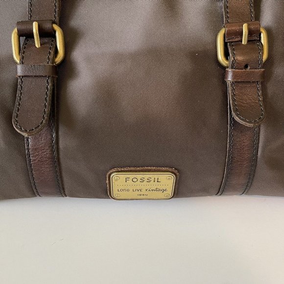 FOSSIL Maddox Vintage Convertible Crossbody Handbag Satchel Purse Bag Leather - Picture 4 of 12